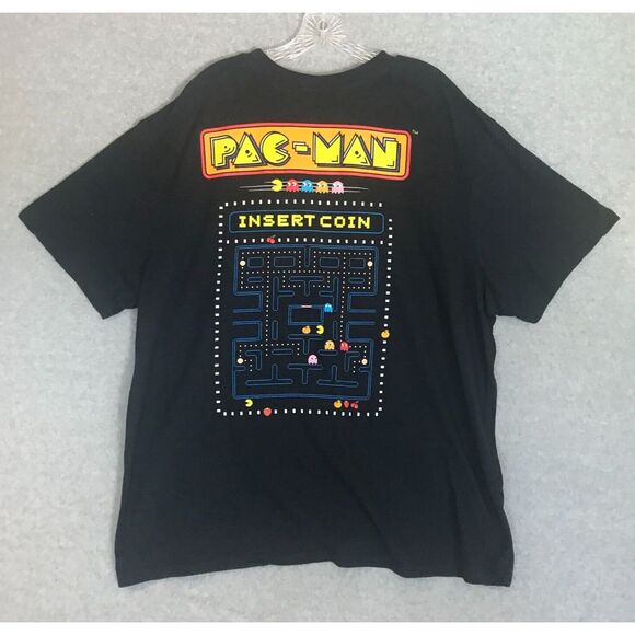 Other - Pac-Man Game "Insert Coin" T-Shirt Mens 3XL Black Short Sleeve Gamers Tee